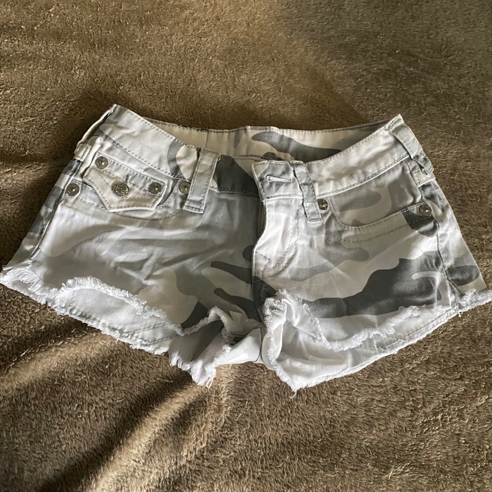True religion camo shorts